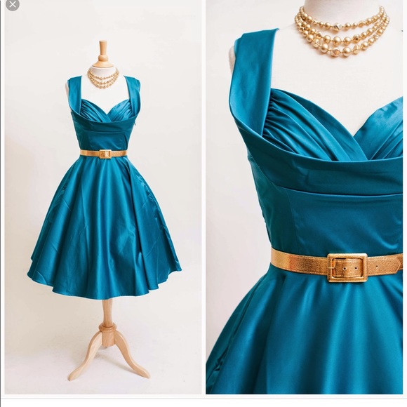 Trashy Diva Dresses & Skirts - Trashy Diva Candice Gwinn Honey Teal 0 Retro